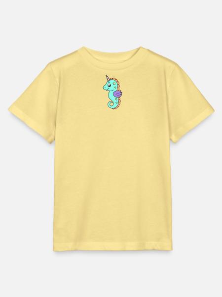 Seepferd Seepferdchen - Stanley/Stella Kinder T-Shirt MINI CREATOR - Gelb Viva