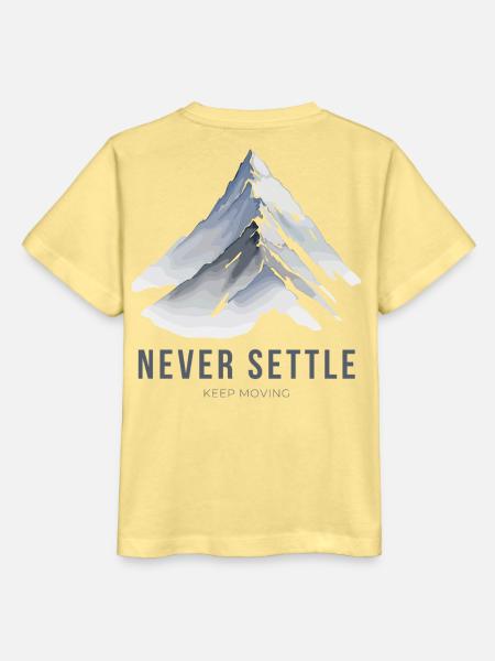 Niemals zufrieden sein - Stanley/Stella Kinder T-Shirt MINI CREATOR - Gelb Viva
