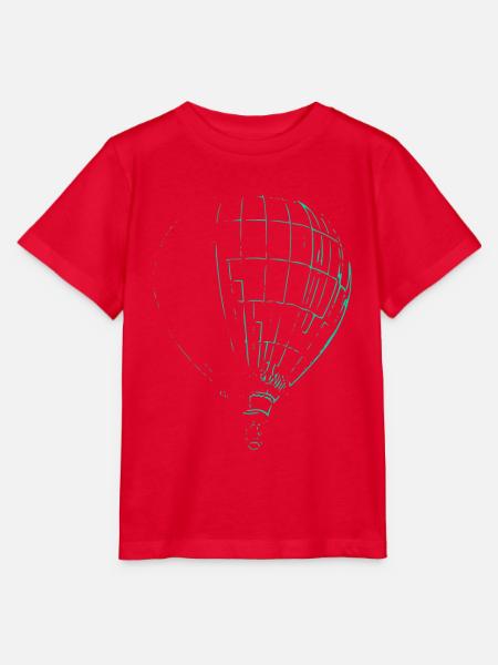 Teal Netz-Luftballon Grafik - Stanley/Stella Kinder T-Shirt MINI CREATOR  - Rot