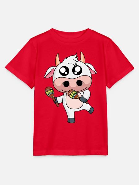Salsa-Tanzende Milchkuh - Stanley/Stella Kinder T-Shirt MINI CREATOR  - Rot