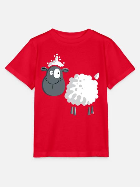Schaf auf der Weide - Stanley/Stella Kinder T-Shirt MINI CREATOR - Rot
