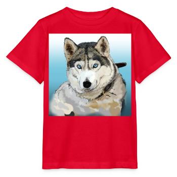 Husky - Stanley/Stella Kinder T-Shirt MINI CREATOR  - Rot - Vorne - Jaiden (125cm)