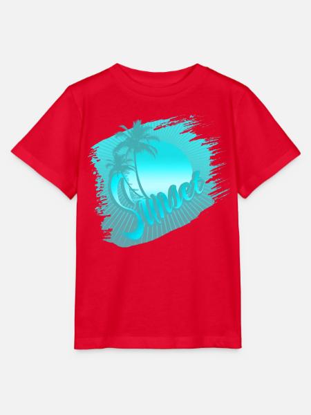 sunset blue - Stanley/Stella Kinder T-Shirt MINI CREATOR  - Rot