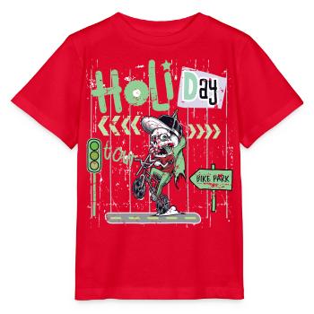 Fahrrad Park Tour - Stanley/Stella Kinder T-Shirt MINI CREATOR  - Rot - Vorne - Jaiden (125cm)