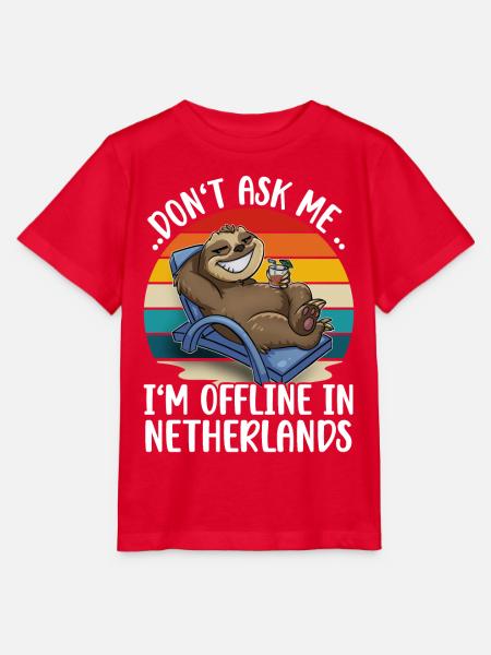Niederlande Urlaub Reise Faultier - Stanley/Stella Kinder T-Shirt MINI CREATOR  - Rot
