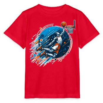 Basketball Dunking Gift - Stanley/Stella MINI CREATOR Kids’ T-Shirt - red - Front - Jaiden (125cm)