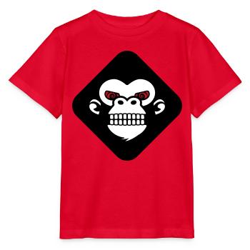 Logo des dents de gorille - T-shirt bio MINI CREATOR Stanley/Stella Enfant - rouge - Devant - Jaiden (125cm)