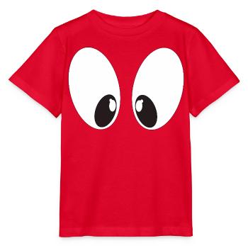 Yeux de bande dessinée - T-shirt bio MINI CREATOR Stanley/Stella Enfant - rouge - Devant - Jaiden (125cm)