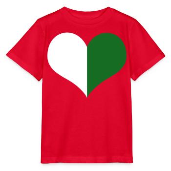 A heart for Saxony white green - Stanley/Stella MINI CREATOR Kids’ T-Shirt - red - Front - Jaiden (125cm)