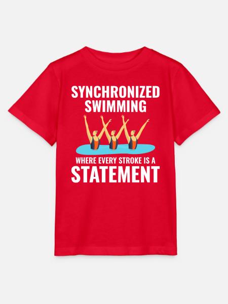 Erklärung zum Synchronschwimmen - Stanley/Stella Kinder T-Shirt MINI CREATOR - Rot