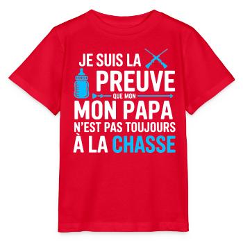 Beweis, dass mein Vater nicht oft jagt T-Shirt - Stanley/Stella Kinder T-Shirt MINI CREATOR  - Rot - Vorne - Jaiden (125cm)