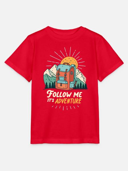 Berg-Abenteuer-Rucksack - Stanley/Stella Kinder T-Shirt MINI CREATOR - Rot