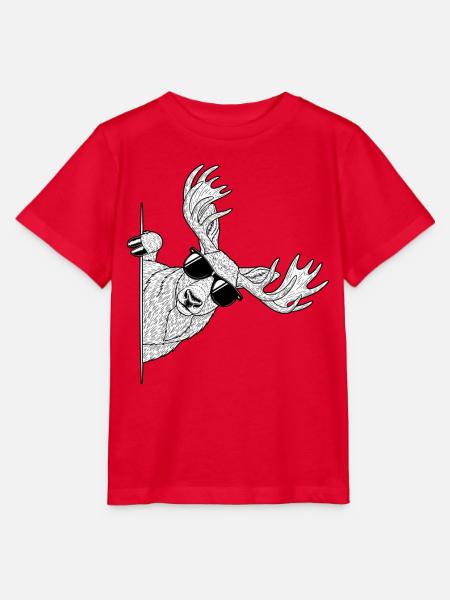 Moose mit Sonnenbrillen - Stanley/Stella Kinder T-Shirt MINI CREATOR - Rot