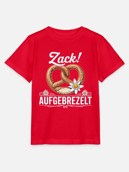 Zack Aufgebrezelt Brezel Spaß Volksfest im Oktober - Stanley/Stella Kinder T-Shirt MINI CREATOR  - Rot