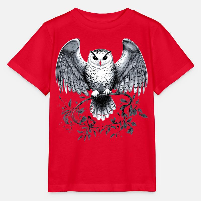 Magische Schneeule - Stanley/Stella Kinder T-Shirt MINI CREATOR  - Rot