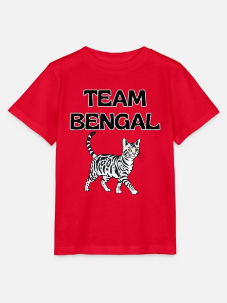 Team Bengal Katzengrafik - Stanley/Stella Kinder T-Shirt MINI CREATOR - Rot
