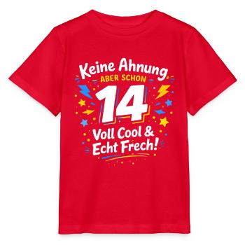 Un t-shirt d’anniversaire cool pour les garçons pour les 14 ans - T-shirt bio MINI CREATOR Stanley/Stella Enfant - rouge - Devant - Jaiden (125cm)