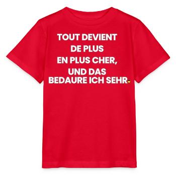 Französisch-Deutsch-Reim 1 (Ver. A) - Stanley/Stella Kinder T-Shirt MINI CREATOR  - Rot - Vorne - Jaiden (125cm)