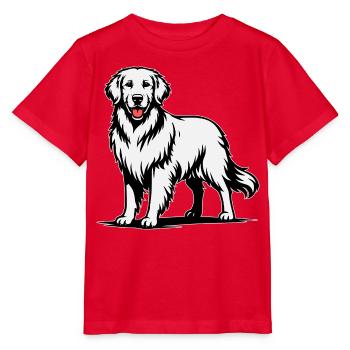 Golden Retriever in stolzer Pose - Stanley/Stella Kinder T-Shirt MINI CREATOR  - Rot - Vorne - Jaiden (125cm)