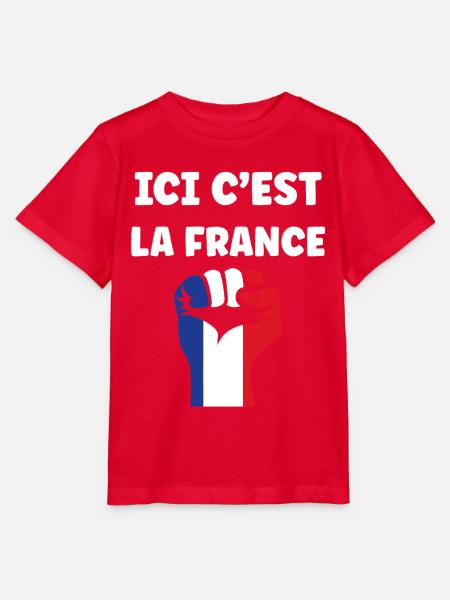 Das ist Frankreich – Trikolore Faust - Stanley/Stella Kinder T-Shirt MINI CREATOR - Rot