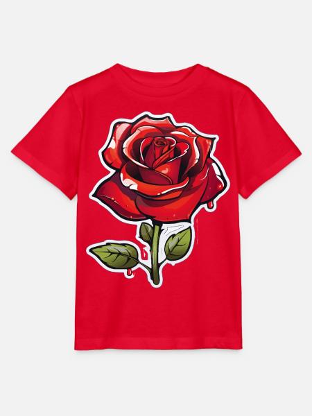 Rote Rose im Comics-Stil - Stanley/Stella Kinder T-Shirt MINI CREATOR - Rot