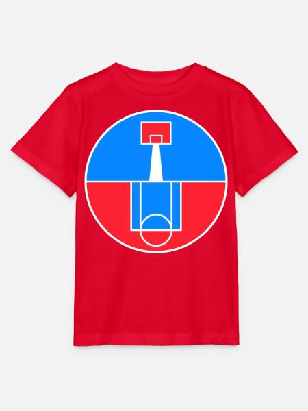Rundes Basketballfeld-Abzeichen - Stanley/Stella Kinder T-Shirt MINI CREATOR - Rot