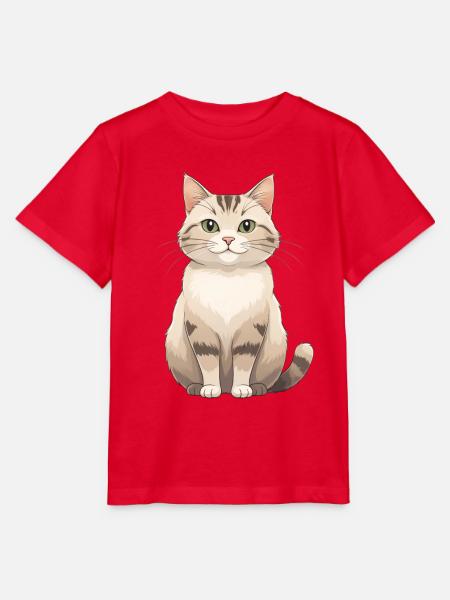 Katzenfreund in Pastellfell - Stanley/Stella Kinder T-Shirt MINI CREATOR - Rot