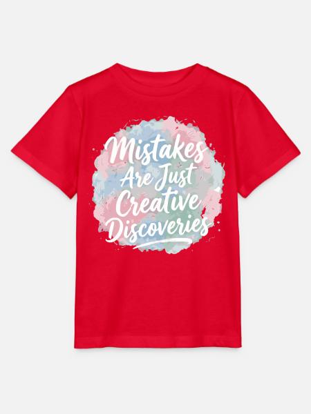 Mistakes Are Just Creative Discoveries - Stanley/Stella Kinder T-Shirt MINI CREATOR - Rot