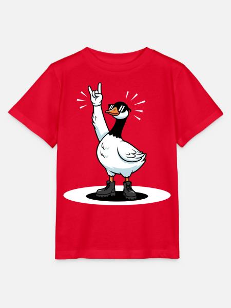 Gans Rock Musik Fan Geschenkidee - Stanley/Stella Kinder T-Shirt MINI CREATOR - Rot