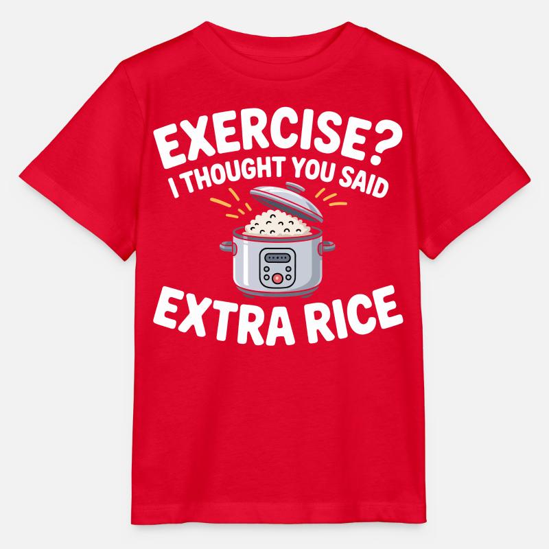 Blague sur le riz : Riz en extra - T-shirt bio MINI CREATOR Stanley/Stella Enfant - rouge