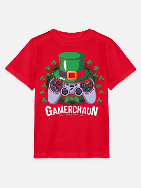 GameChaun Leprechaun Controller Motiv - Stanley/Stella Kinder T-Shirt MINI CREATOR  - Rot