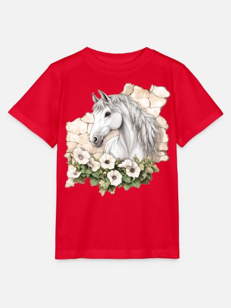 Pferd - Stanley/Stella Kinder T-Shirt MINI CREATOR - Rot