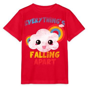 tout s’effondre Nuvoletta Arcobaleno - T-shirt bio MINI CREATOR Stanley/Stella Enfant - rouge - Devant - Jaiden (125cm)