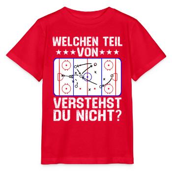 welchen teil von verstehst du nicht eishockey  - Stanley/Stella Kinder T-Shirt MINI CREATOR  - Rot - Vorne - Jaiden (125cm)