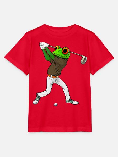 Frösche Golf - Stanley/Stella Kinder T-Shirt MINI CREATOR  - Rot