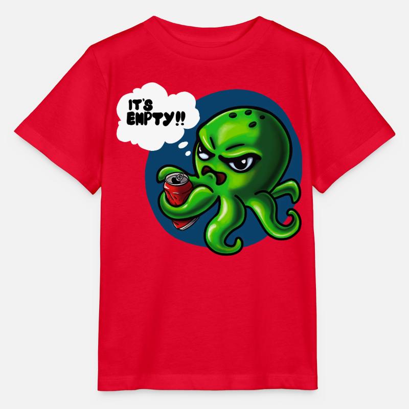 Grumpy Kraken - Stanley/Stella Kinder T-Shirt MINI CREATOR - Rot