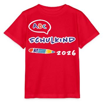 ABC Schulkind 2026 – Einschulung Schulanfang - Stanley/Stella Kinder T-Shirt MINI CREATOR  - Rot - Vorne - Jaiden (125cm)