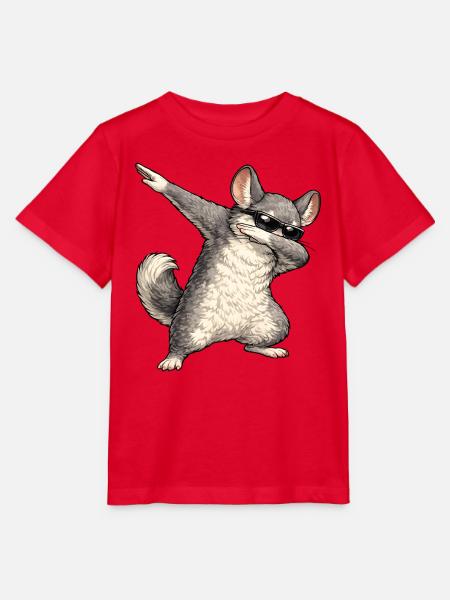 Dabbing Chinchilla - Stanley/Stella Kinder T-Shirt MINI CREATOR  - Rot