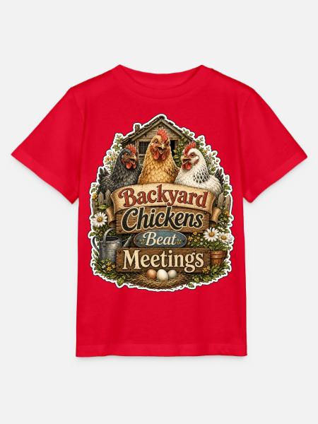 Backyard Chickens Beat Meetings - Stanley/Stella Kinder T-Shirt MINI CREATOR - Rot