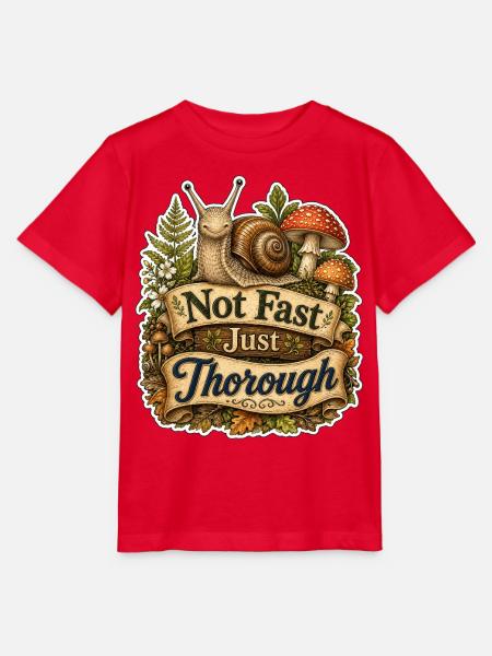 Not Fast Just Thorough - Stanley/Stella Kinder T-Shirt MINI CREATOR - Rot