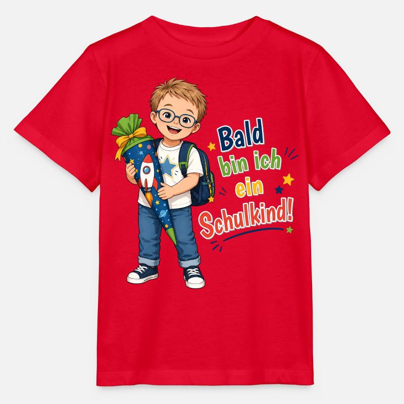 Bald bin ich ein Schulkind – Down Syndrom Junge - Stanley/Stella Kinder T-Shirt MINI CREATOR  - Rot