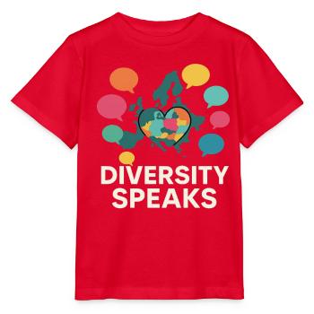 La diversité rencontre le monde - T-shirt bio MINI CREATOR Stanley/Stella Enfant - rouge - Devant - Jaiden (125cm)