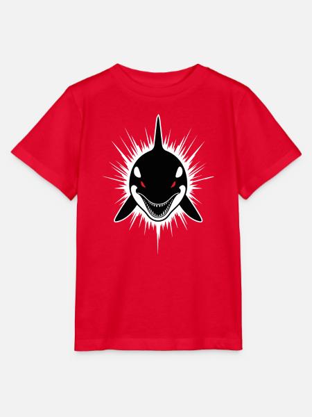 Schwertwal-Maskottchen Sport-Gaming-Logo - Stanley/Stella Kinder T-Shirt MINI CREATOR  - Rot
