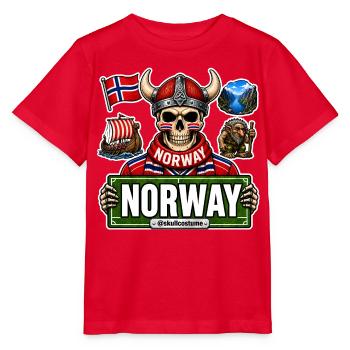 SkullCostume World Edition: Norway - Stanley/Stella MINI CREATOR Kids’ T-Shirt - red - Front - Jaiden (125cm)