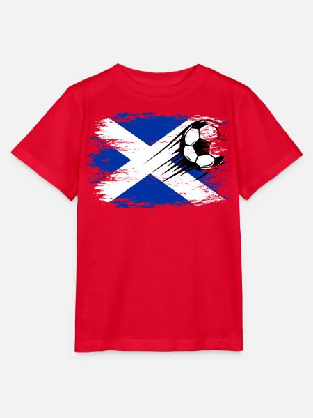 Schottland Flagge Fußball used - Stanley/Stella Kinder T-Shirt MINI CREATOR - Rot