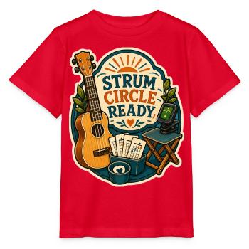 STRUM CIRCLE READY - Stanley/Stella Kinder T-Shirt MINI CREATOR  - Rot - Vorne - Jaiden (125cm)