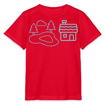 Waldsee-Häuschen Silhouetten - T-shirt bio MINI CREATOR Stanley/Stella Enfant - rouge - Devant - Jaiden (125cm)