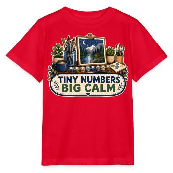 TINY NUMBERS BIG CALM - Stanley/Stella MINI CREATOR Kids’ T-Shirt - red - Front - Jaiden (125cm)