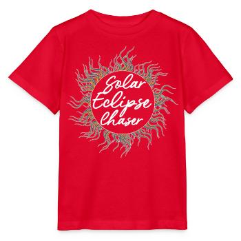 Solar eclipse chaser - Stanley/Stella Kinder T-Shirt MINI CREATOR  - Rot - Vorne - Jaiden (125cm)