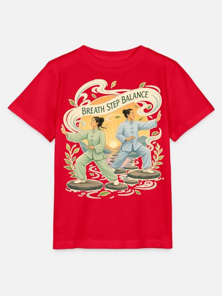BREATH STEP BALANCE - Stanley/Stella Kinder T-Shirt MINI CREATOR - Rot